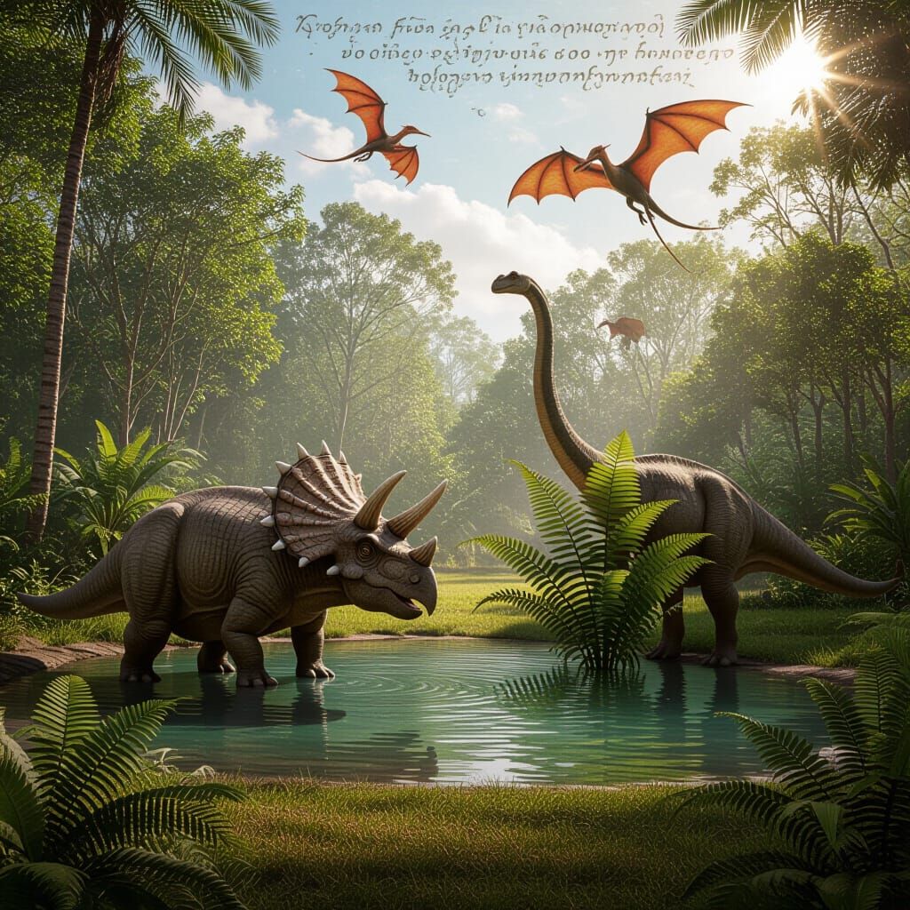 Waterhole in the Jurassic period