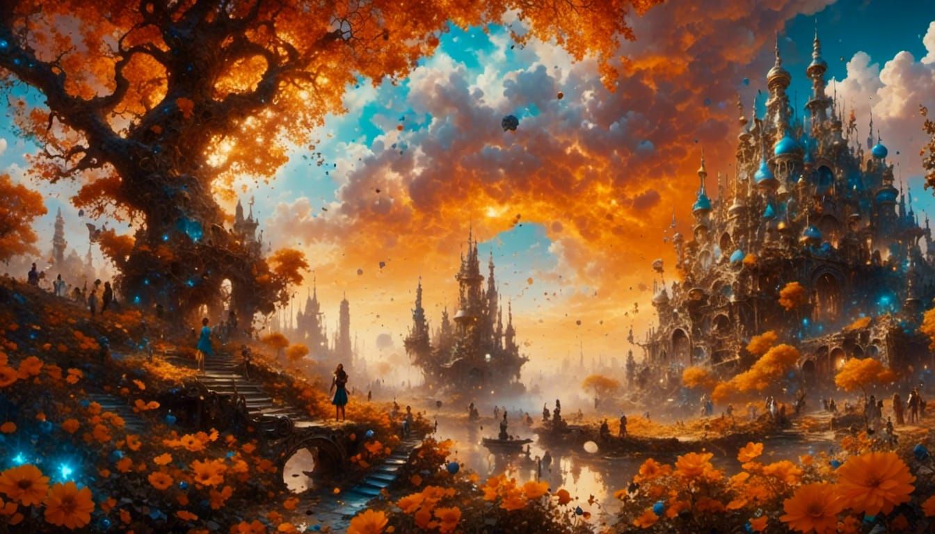 Blinding Gold and Orange Sundown Photo