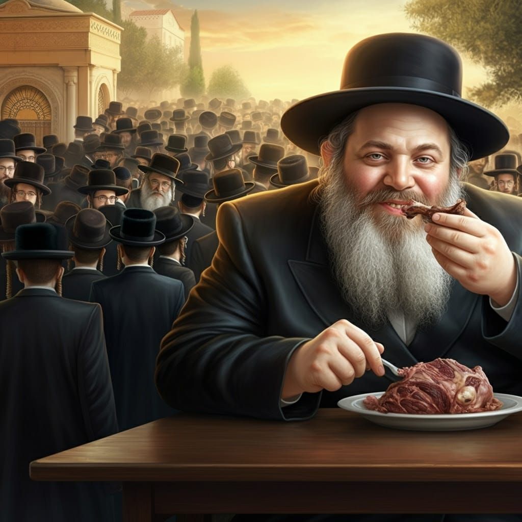 Respectful Grand Rabbi's Ohel in Hassidic Jewish Tradition