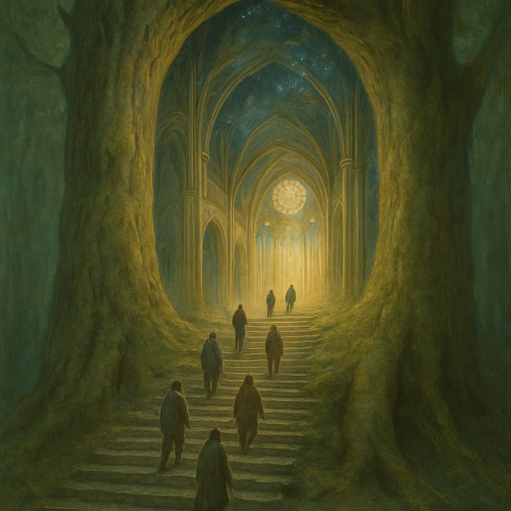 Celestial Cathedral Inside a Sacred Tree