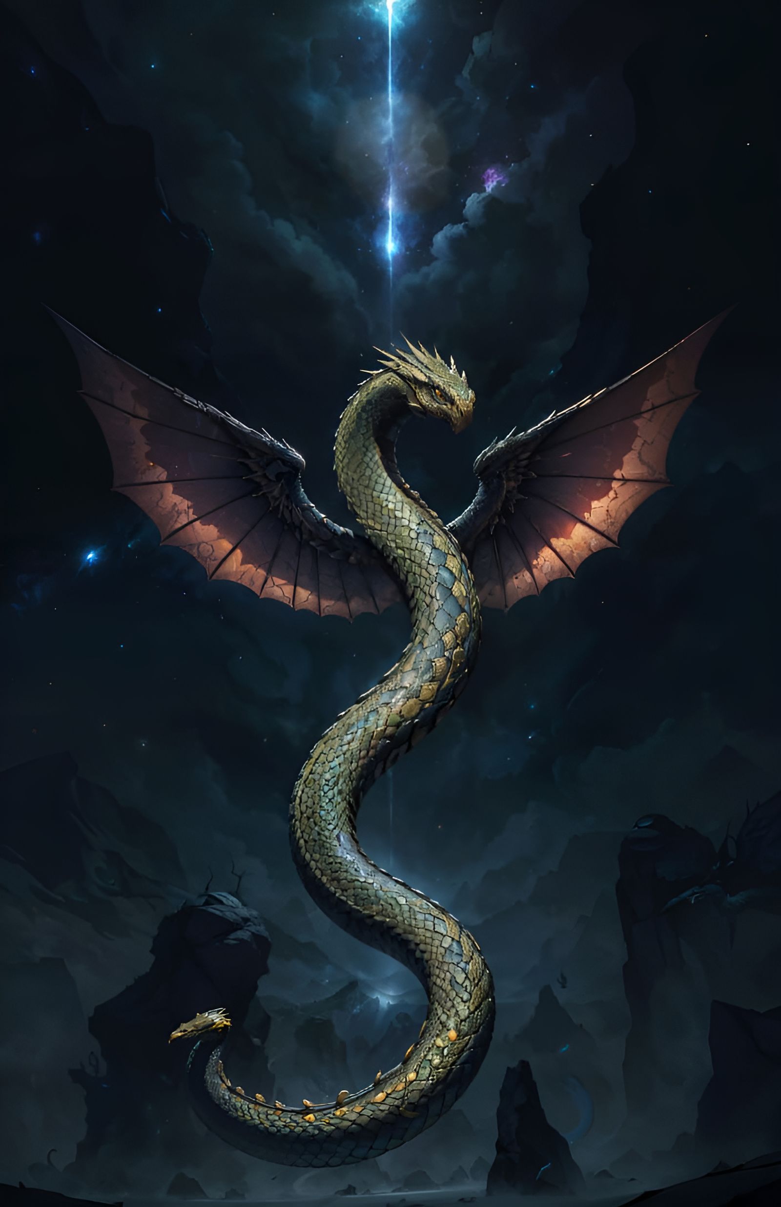 Dungeons and Dragons Celestial Serpent: A Detailed Concept A...