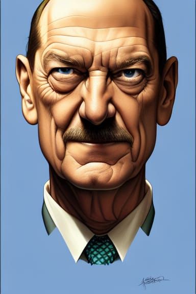Stan Smith Portrait in Detailed Digital Art Style