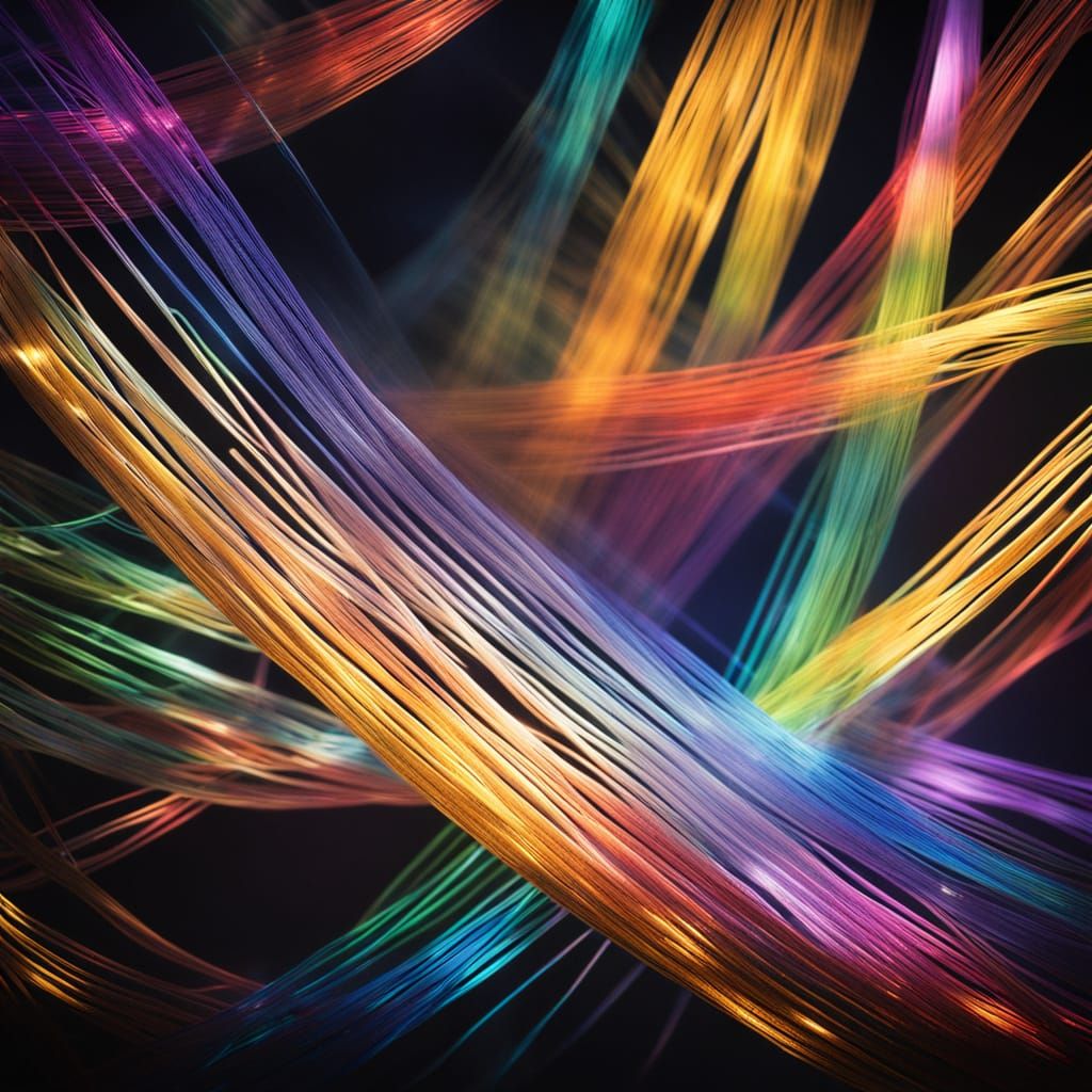 Refracted Light Beam Pasta Noodles in Magical Realism