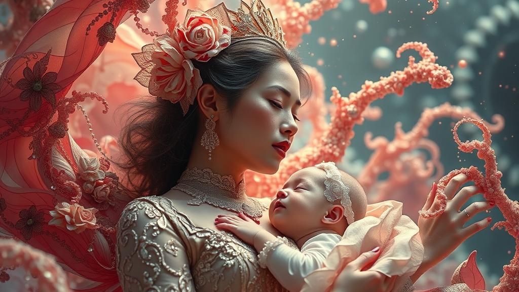 Elegant Transformation in Rich Colors, Fashion Magazine Art