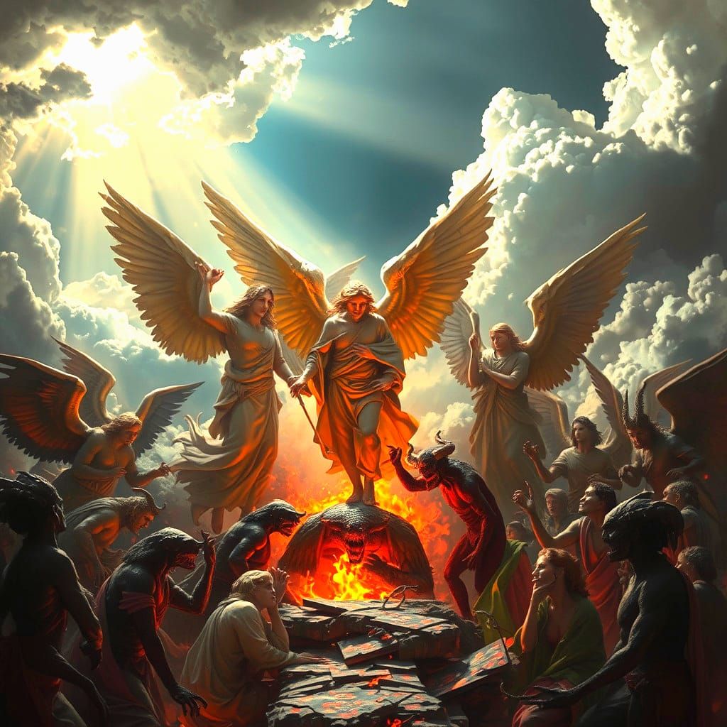 Divine Convergence of Light and Shadow