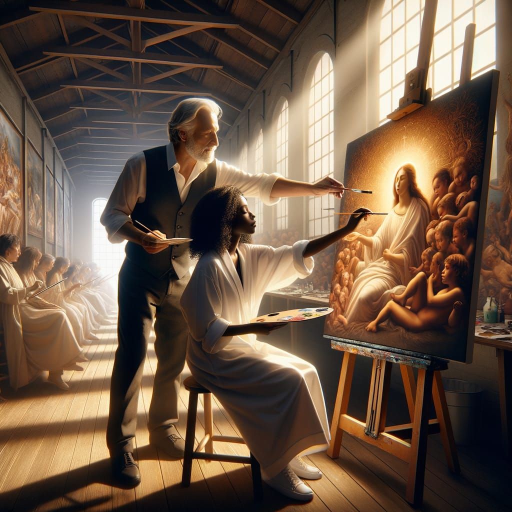 Mentor and Apprentice Create Renaissance Masterpiece