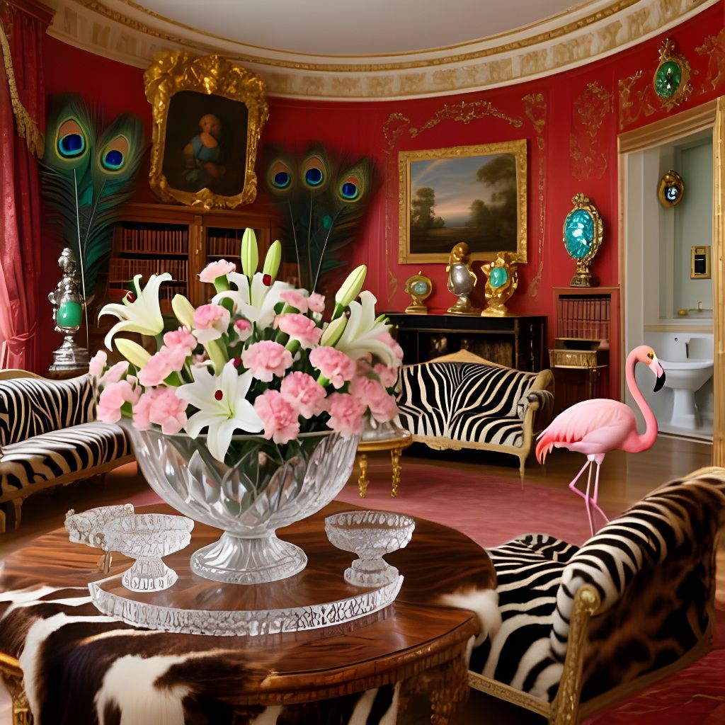 Opulent Interior with Lavish Decorations