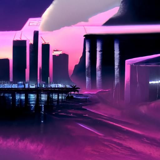 Synthwave Matte Painting with Retro Vibes