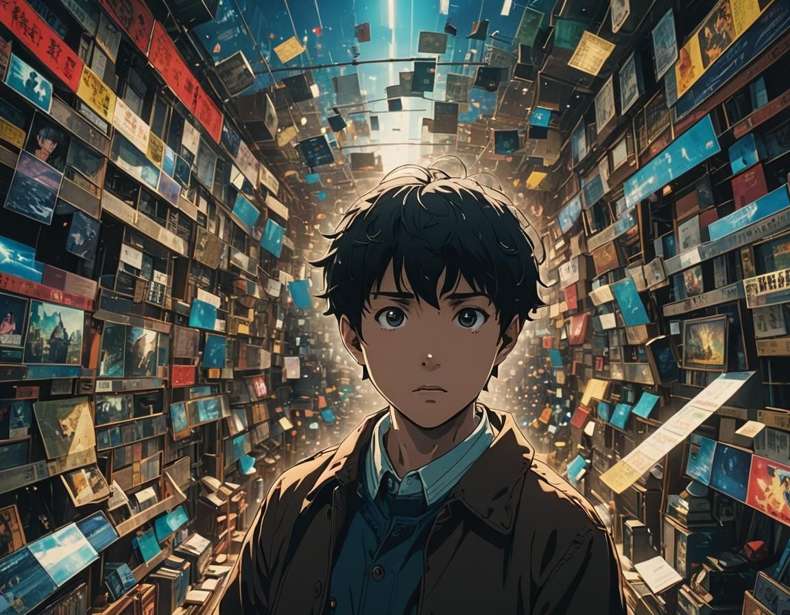 Cinematic Film Still: Autistic Observer in Anime Style