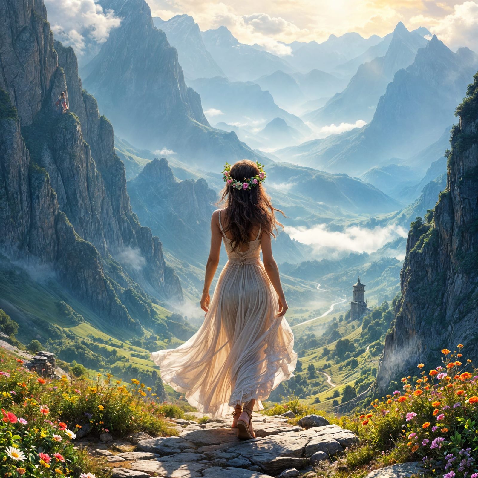 Fantasy Adventuress in Morning Sunlight