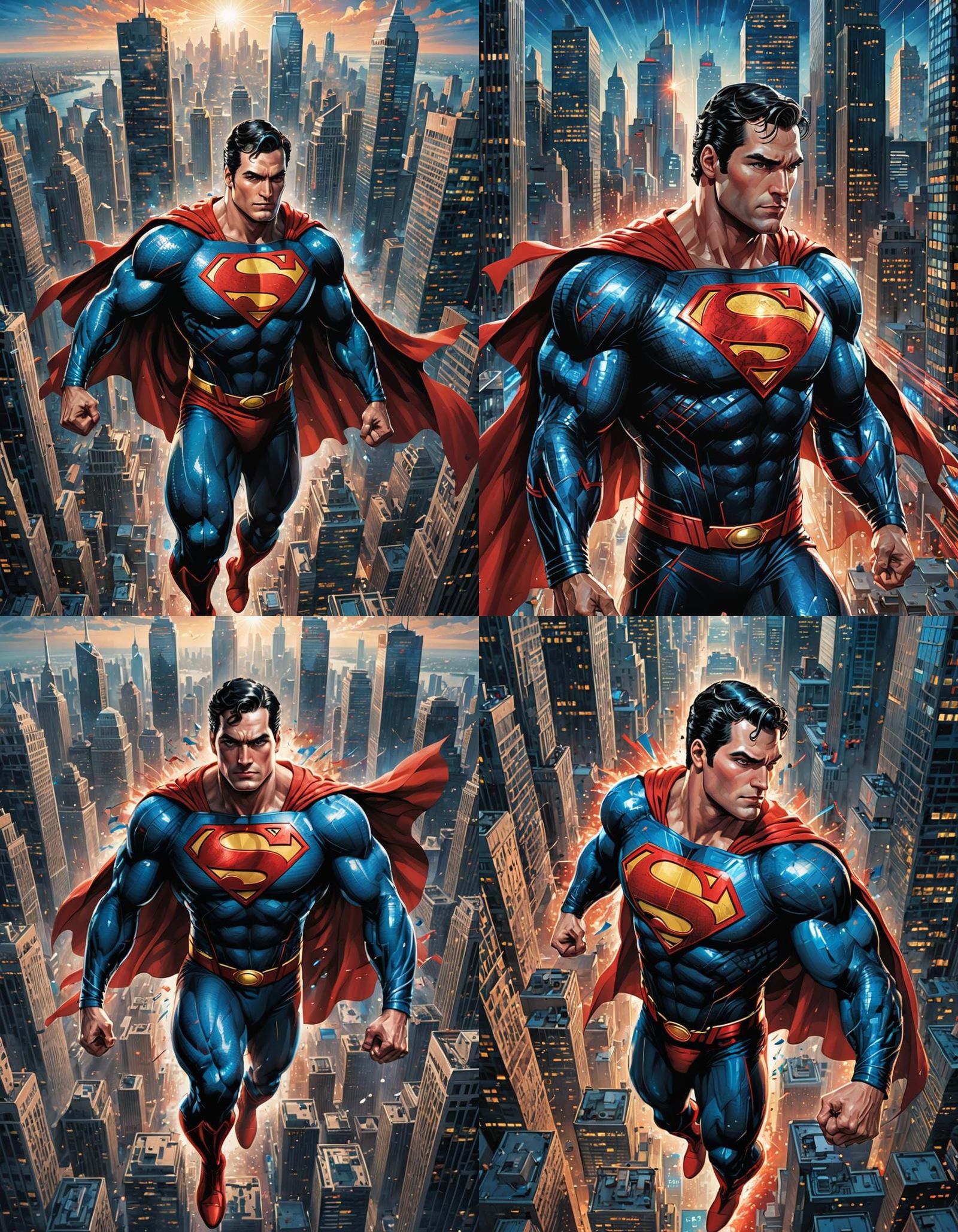 Gleaming Superman Logo Digital Illustration