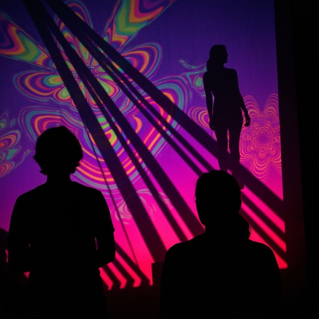 Abstract Psychedelic Shadows and Silhouettes