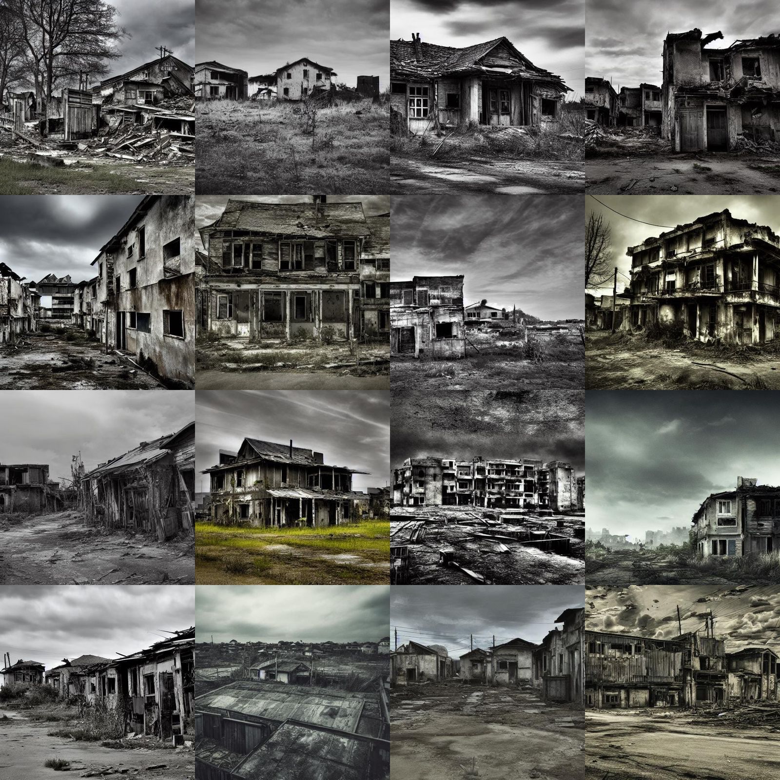 Dilapidated Village in a Harsh Environment