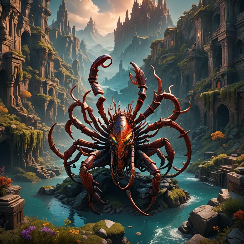 Fantastical Scorpio Detailed Matte Painting