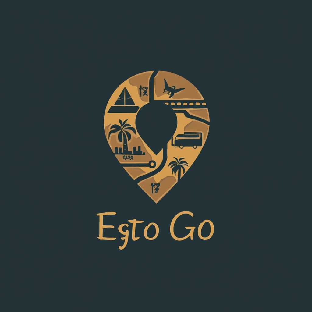 Modern Logo Design: EgToGo with Egyptian Transport Elements