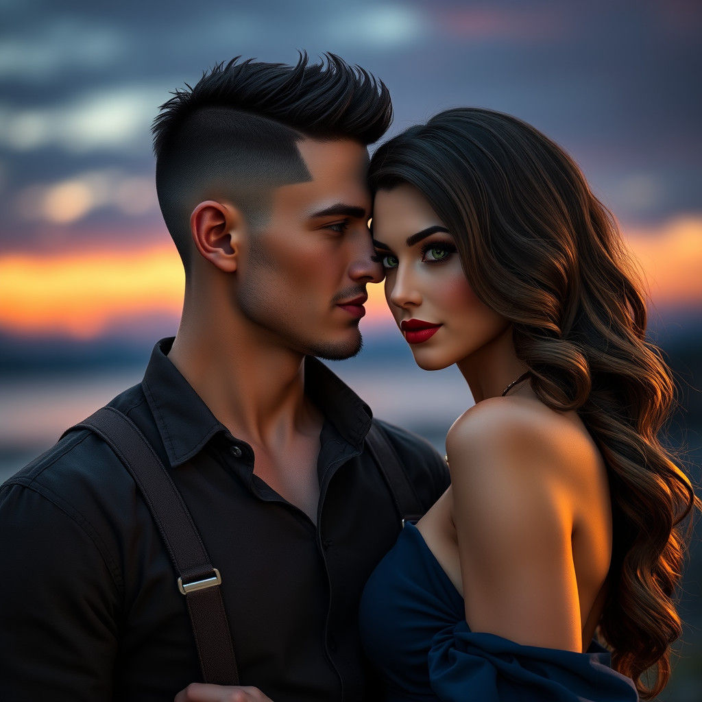 Romantic Couple in a Simon Stalenhag Inspired Matte Painting