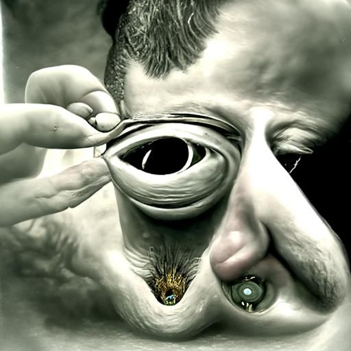 Surreal Three-Eyed Man's Public Performance