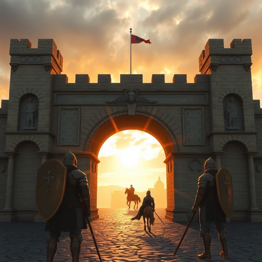 Medieval city gate of Marseille