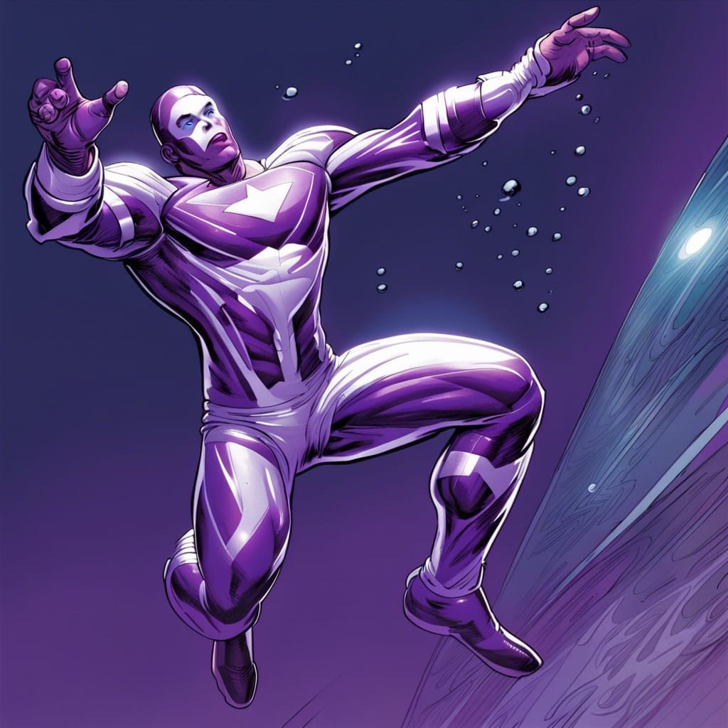 Superhero Floating: Comic Book Art Style