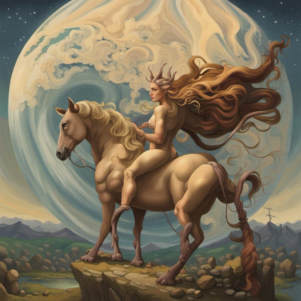 Divine Centaur Judging the Fate of Earth