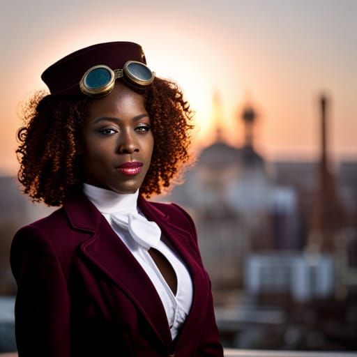 Steampunk Pilot in London, Professional Photography