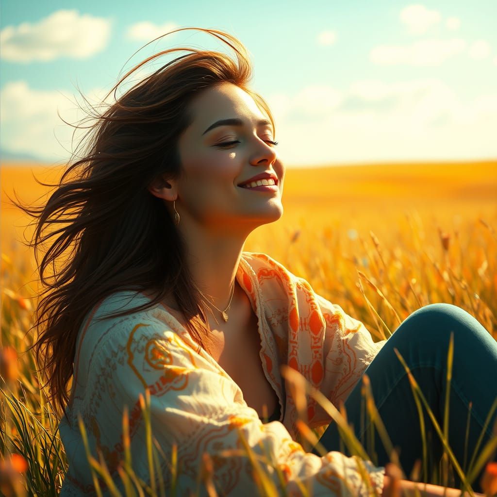 Serenity in a Vibrant Triadic Color Palette