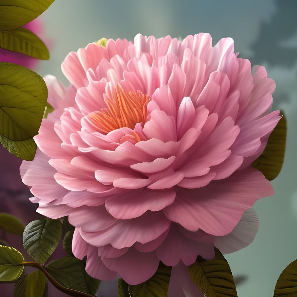 Beautiful Detailed Pink Rose Portrait