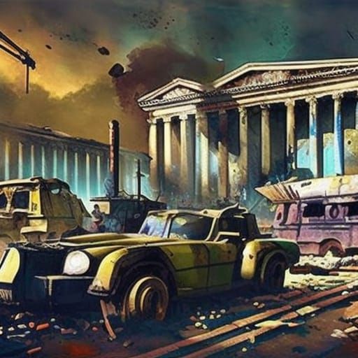 Post-Apocalyptic British Museum Ruins in 3D