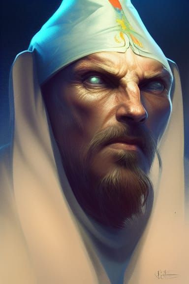 Intricate Fish Pope Portrait Concept Art