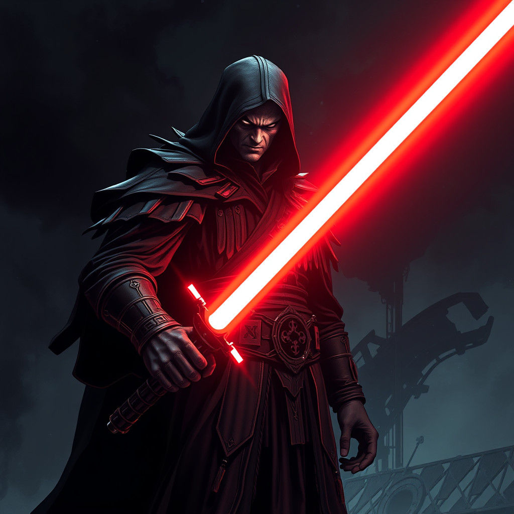 Overhaul as a Sith Lord with Red Lightsaber