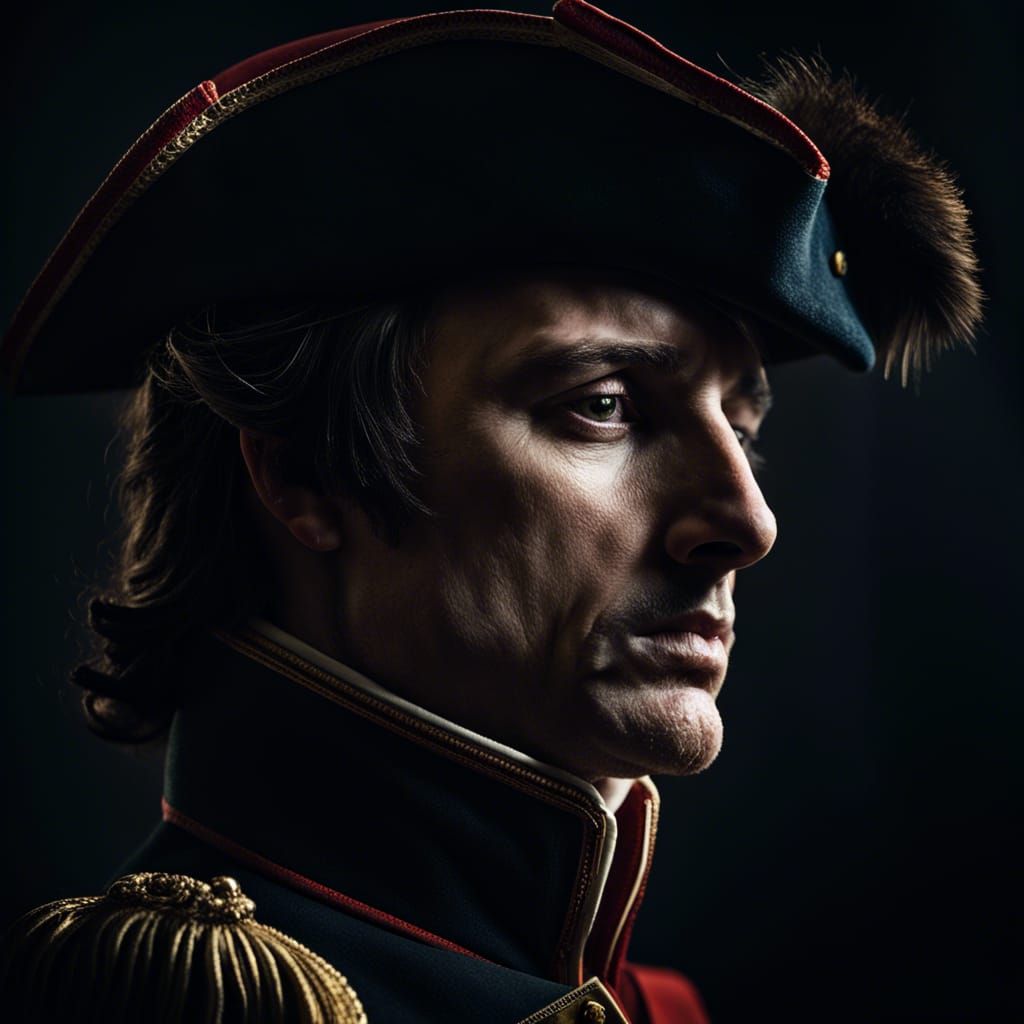 Napoleon Bonaparte Portrait in Photographic Style