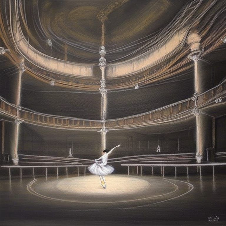 Ballet dancer in an abandoned opera house