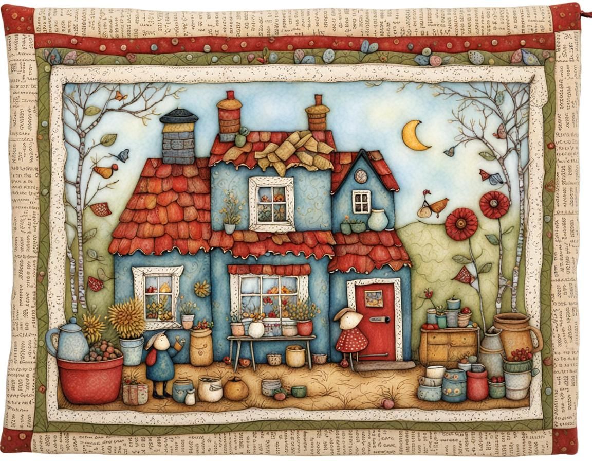 Intricate Cozy Home Interior Illustration