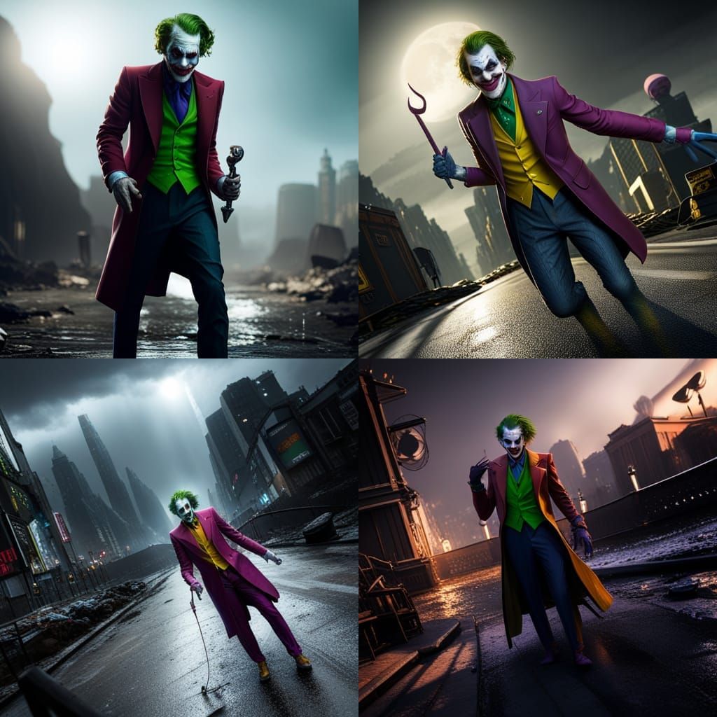 Detailed Matte Painting of the Joker in 8K