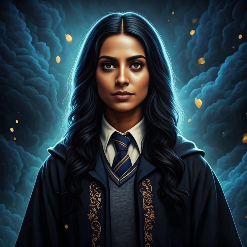 Detailed Indian Ravenclaw in Fantasy Concept Art Style