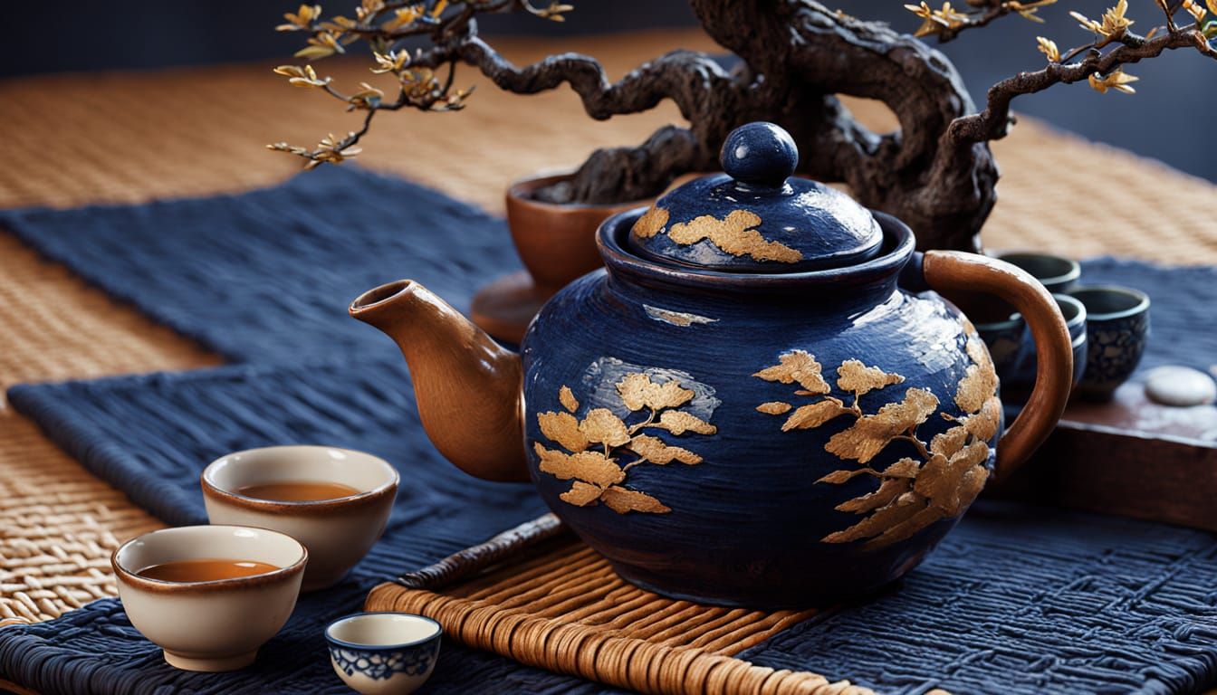 Serene Japanese Room as Impasto Painting