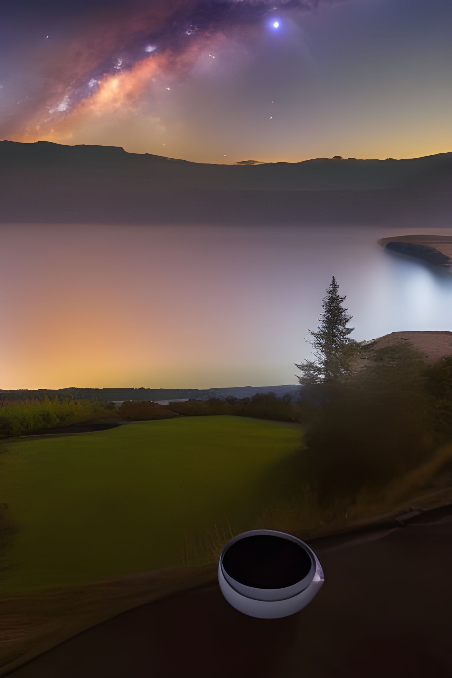 Night Landscape with Starry Sky Photography