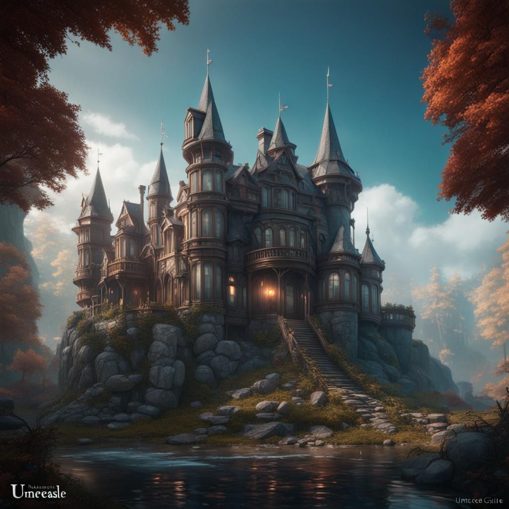 Fantastical Glass Castle Concept Art