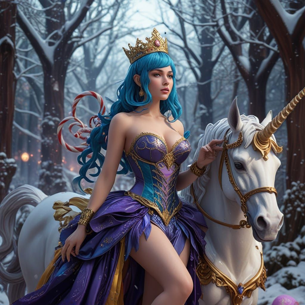 Vibrant Candy Queen Reigns Supreme in a Snowy Land of Sweet ...