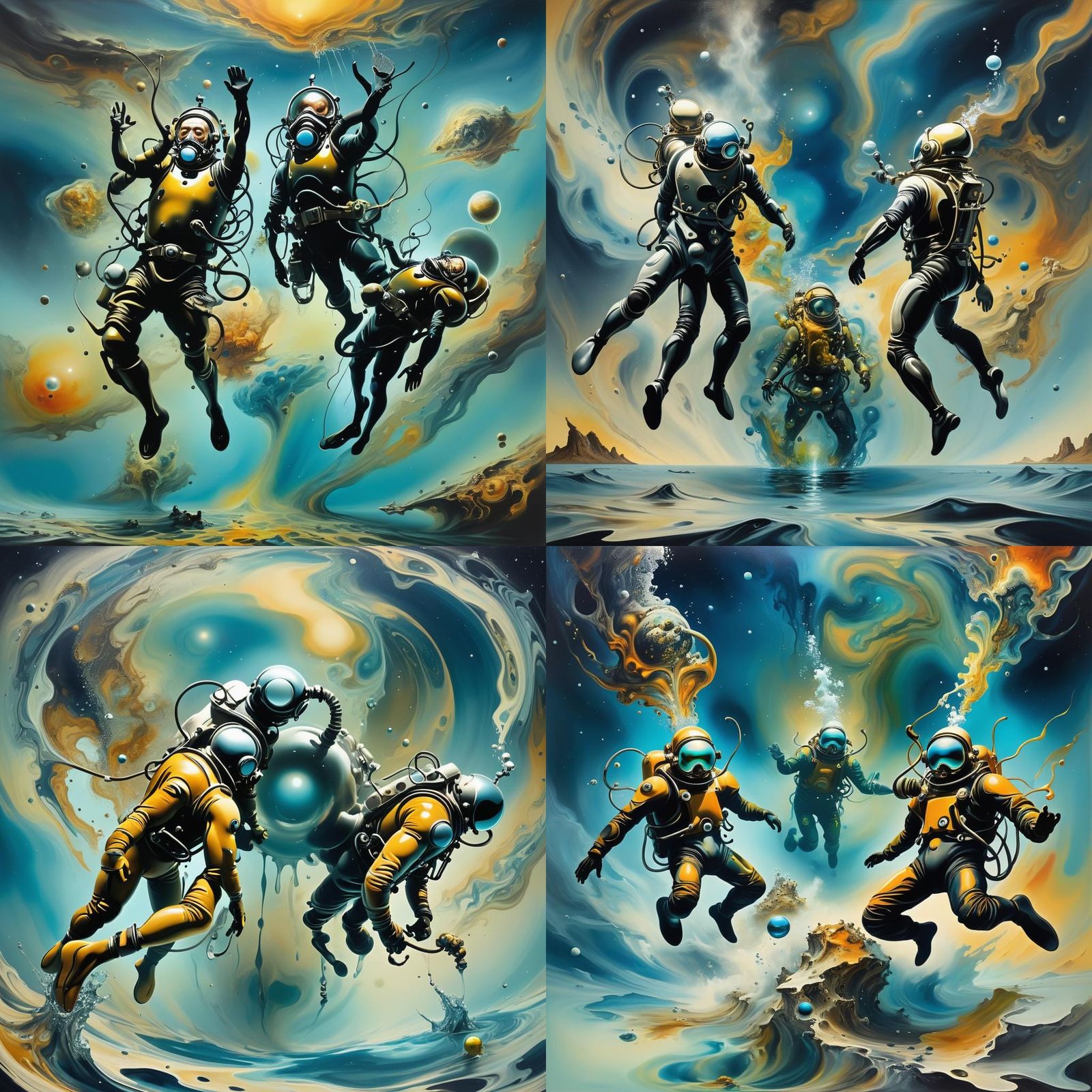 Surreal Divers in Synchronized Chaos Near Jupiter