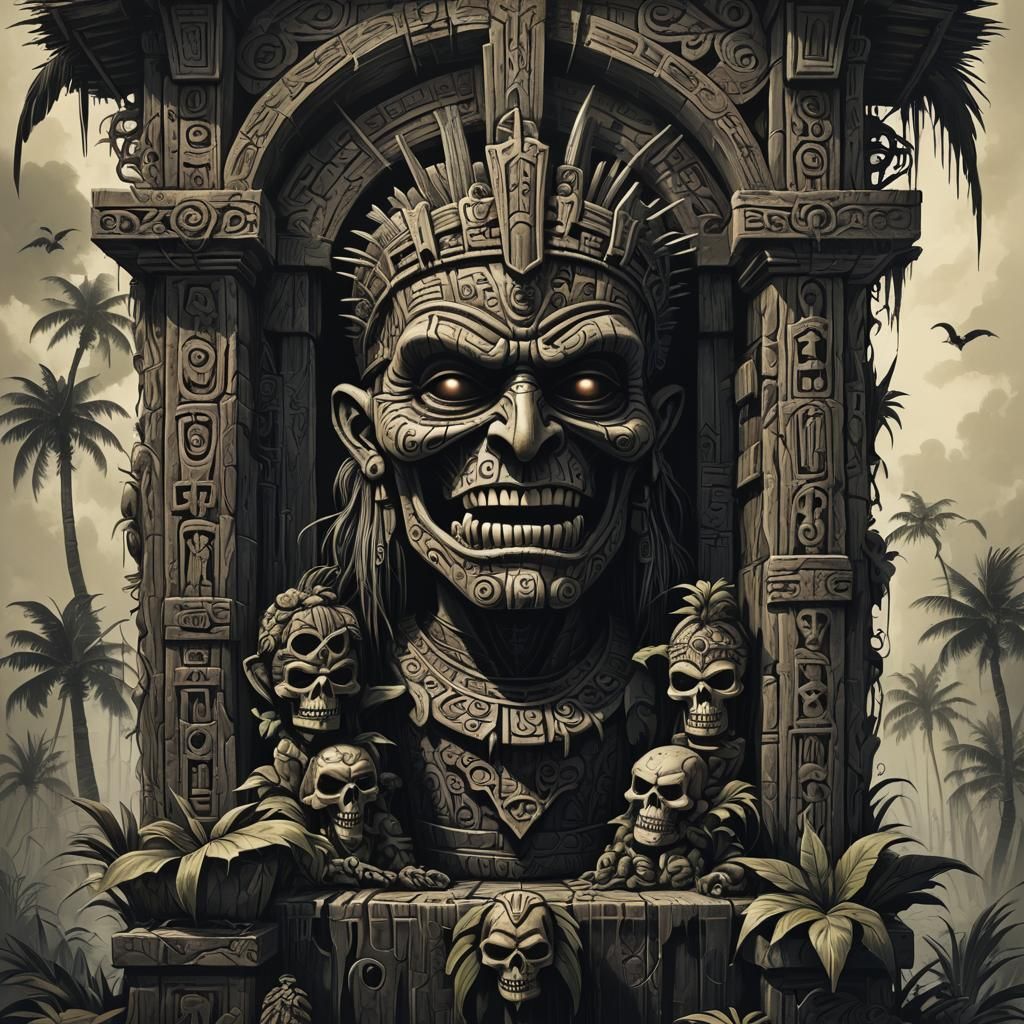 Sinister Gothic Tiki Horror Art