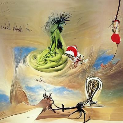 Surreal Grinch Steals Christmas in Dreamscape