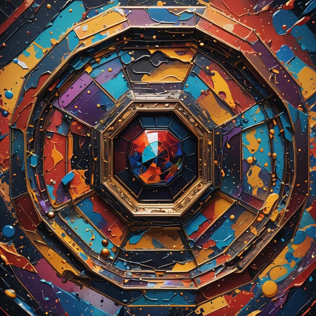 Hyperrealistic Octagon Infinity: Intricate Concept Art