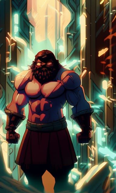 Dwarven Portrait in Anime Style