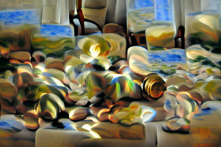 Impressionistic Painting of Colorful Rocks