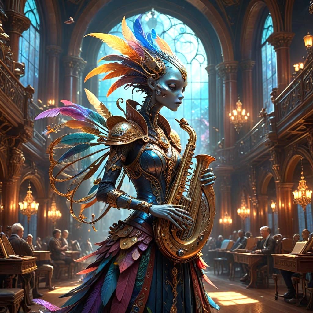 Alien Orchestra: Whimsical Creatures Play in Harmony