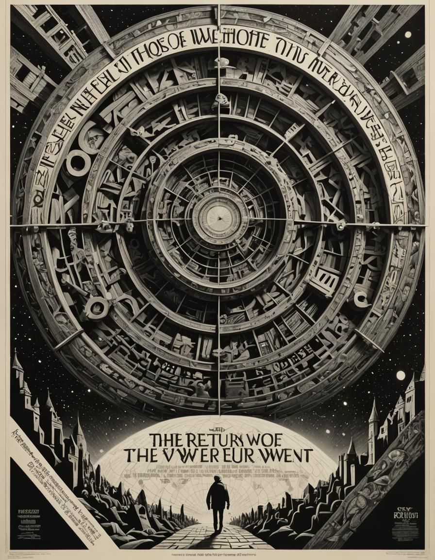 Movie Poster Based on M.C. Escher's Relativity