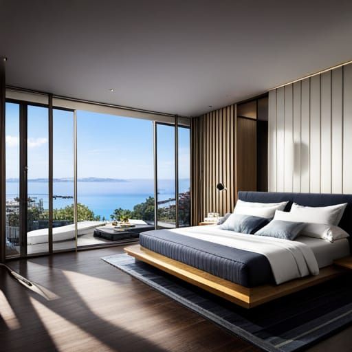 Luxury Bedroom with Sea View, Modern Aristocracy