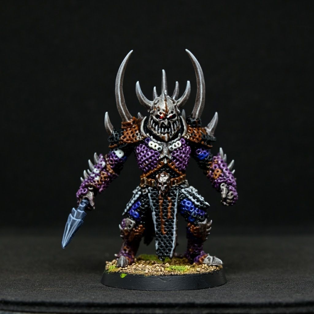 Grimdark Scene Artistically Rendered in Beads