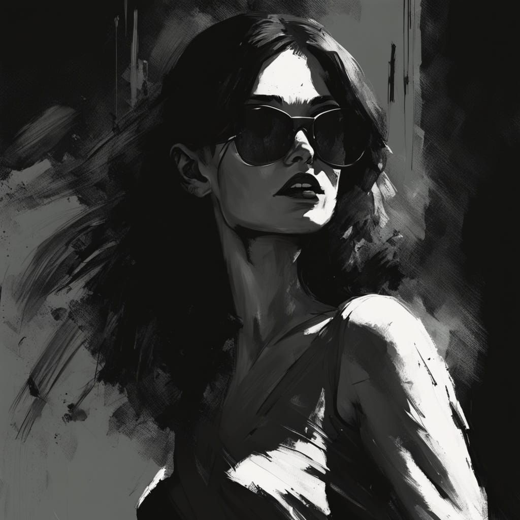 Dark Fantasy Vampire Portrait in Moody, High-Contrast Style
